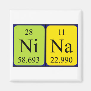 Nina periodic table name magnet