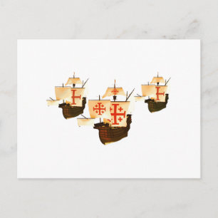 Nina Pinta & Santa Maria Postcard