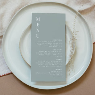 NINA Sage Green Boho Modern Minimalist Menu