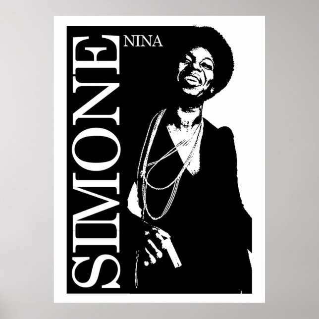 Nina Simone Stencil Art Poster (Front)