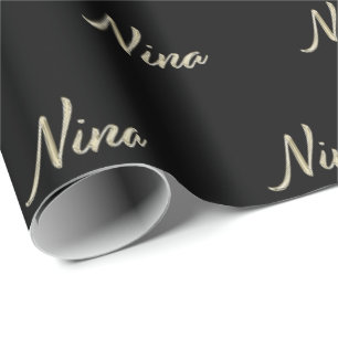 Nina white gold Handwriting Gift Paper