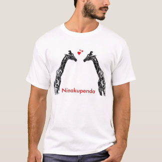 Ninakupenda "I love you" giraffe t-shirt