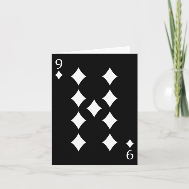 Nine (9) Of Diamonds Poker Card Playing Card  (Front)