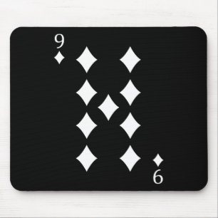 Nine (9) Of Diamonds Poker Card Playing Card  Mouse Mat