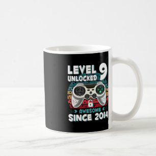 Nine 9yr BDay Son Boy Fun Gamer 9th 9 Year Old Bir Coffee Mug