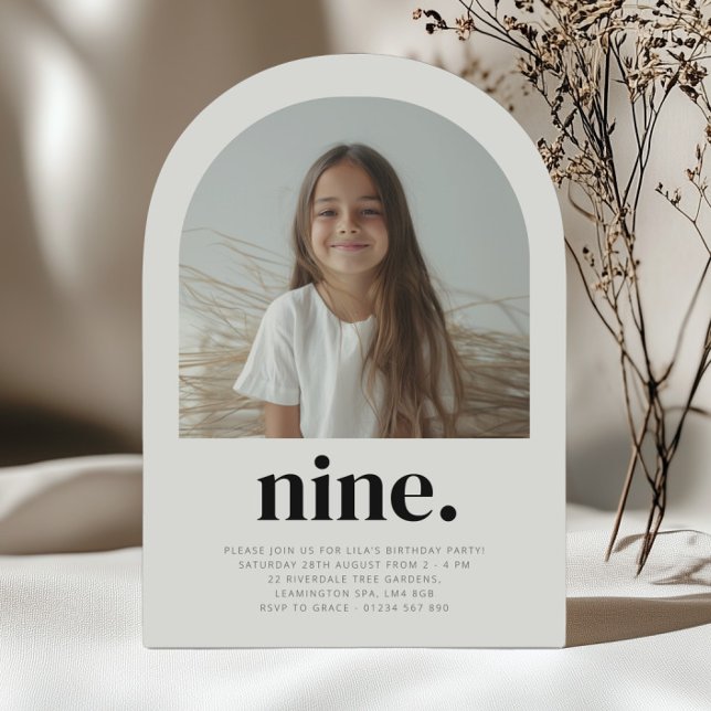 Nine Arch Photo Birthday Invitation (Creator Uploaded)