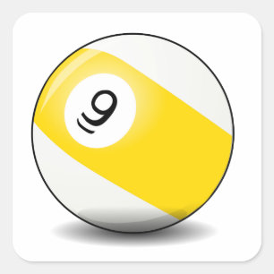 Nine Ball Square Sticker
