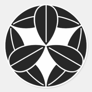 Nine bamboo leaves classic round sticker