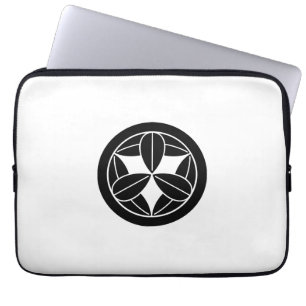 Nine bamboo leaves in a circle laptop sleeve