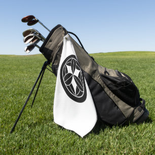 Nine bamboo leaves in circle Golf Towels