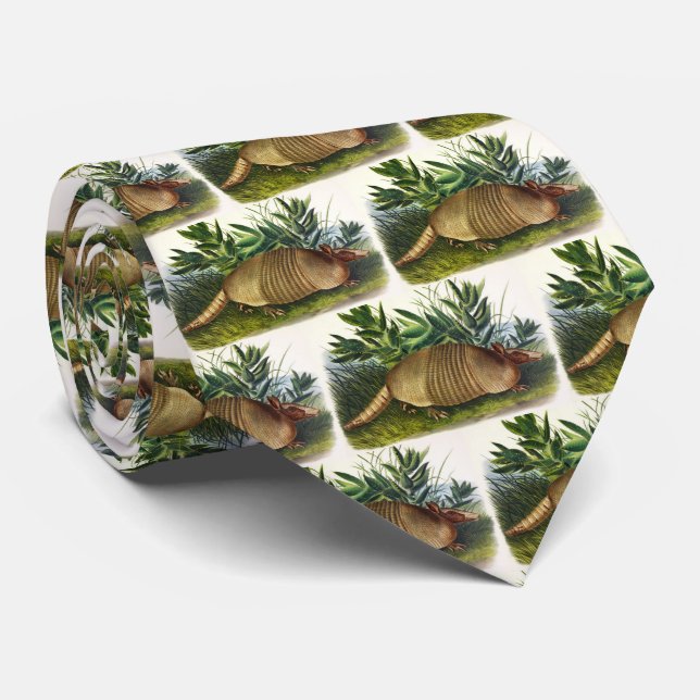 Nine-Banded, Long-nosed Armadillo by Audubon Tie (Rolled)