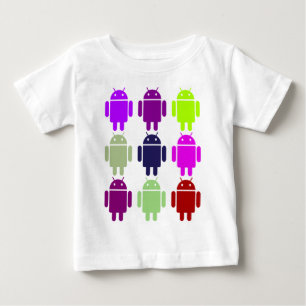 Nine Bug Droids (Android Multiple Purple Colours) Baby T-Shirt