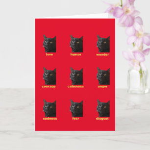 Nine Emotions Of My Cat Vector Cut Out Card