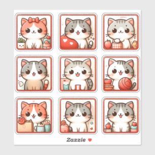 Nine Feline Emotions
