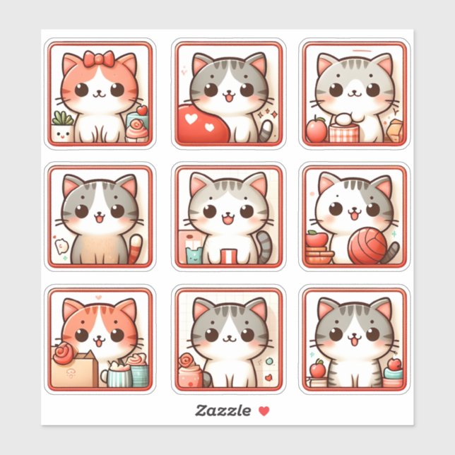 Nine Feline Emotions (Sheet)