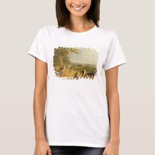 Nine Greyhounds in a Landscape (oil on canvas) T-Shirt