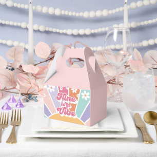 Nine is a Vibe Retro Sunshine Rainbow Daisy Favour Box