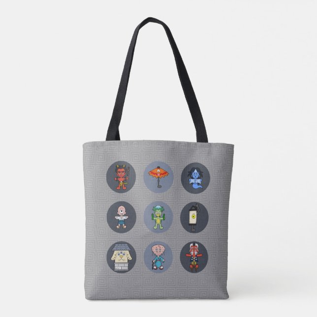 Nine Japanese Yokai Monster Tote Bag (Back)
