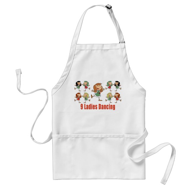 Nine Ladies Dancing Apron (Front)