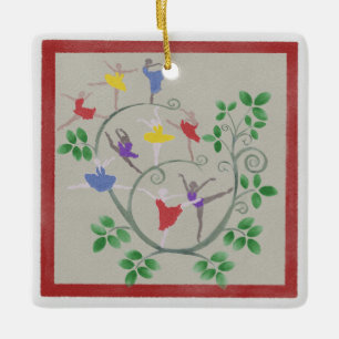 Nine Ladies Dancing Christmas Ornament