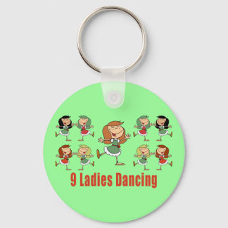 Nine Ladies Dancing Key Chains