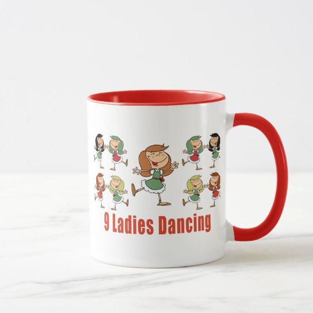 Nine Ladies Dancing Mugs (Right)
