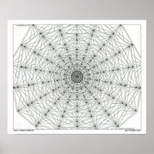 Nine-Layered Nonagon Coloring Poster