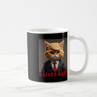 Nine Lives Byby Cat Funny Trump Supporter Vote Tru Coffee Mug
