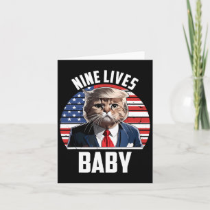 Nine Lives Byby Funny Trump 2025 Card