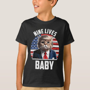 Nine Lives Byby Funny Trump 2025 T-Shirt