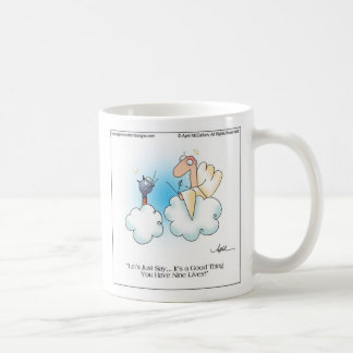 NINE LIVES Cartoon Mug by April McCallum