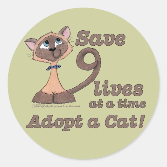 Nine Lives Classic Round Sticker (Front)