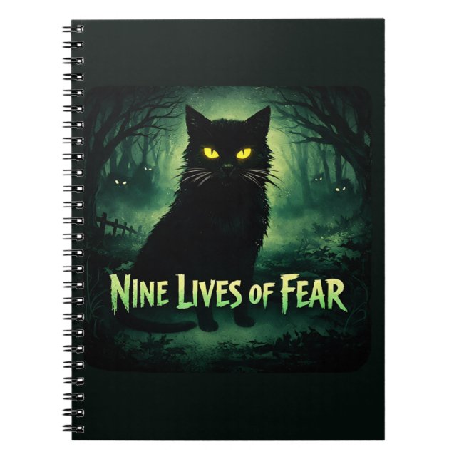 Nine Lives of Fear – Black Cat  Notebook (Front)