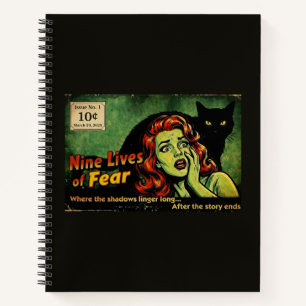 Nine Lives of Fear – Issue No. 1 Retro Horror Post Notebook
