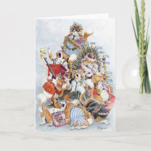 Nine Lives of Foppa the Cat - Blank Greeting card