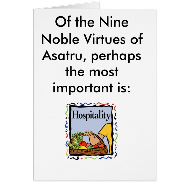 Nine Noble Virtues: Hospitality (Front)