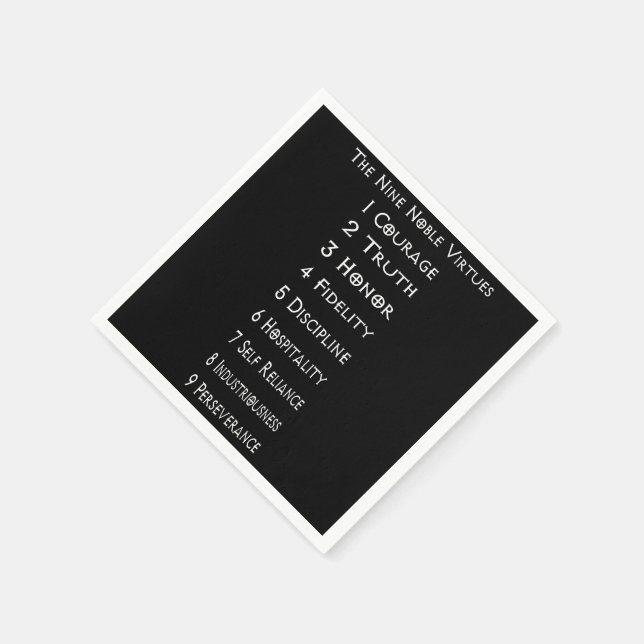 Nine Noble Virtues Napkins (Corner)