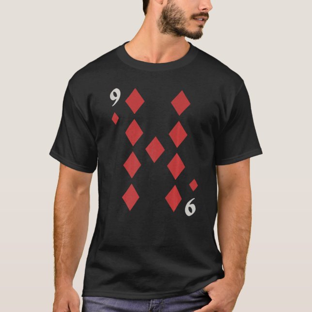Nine Of Diamonds Deck Of Cards Halloween Group Cos T-Shirt (Front)
