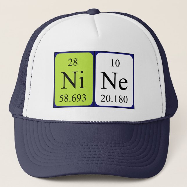 Nine periodic table name hat (Front)