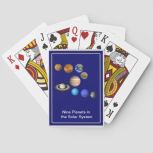 Nine Planets in the Solar System Playing Cards