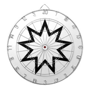 Nine-Pointed Star (Symbol of the Bahai Faith) Dartboard