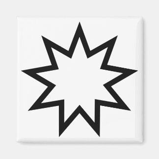 Nine-Pointed Star (Symbol of the Bahai Faith) Magnet