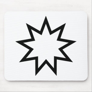 Nine-Pointed Star (Symbol of the Bahai Faith) Mouse Mat