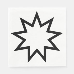 Nine-Pointed Star (Symbol of the Bahai Faith) Napkin