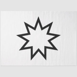 Nine-Pointed Star (Symbol of the Bahai Faith) Tissue Paper