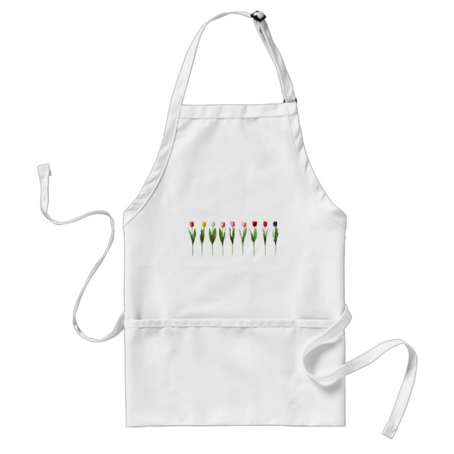 NINE PRETTY TULIPS STANDARD APRON (Front)