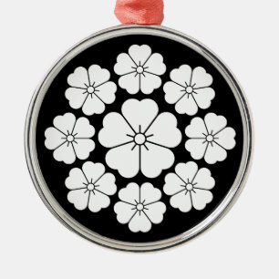 Nine stars-style cherry blossoms metal tree decoration