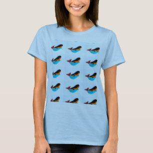 nine swimming mermaids t-shirt