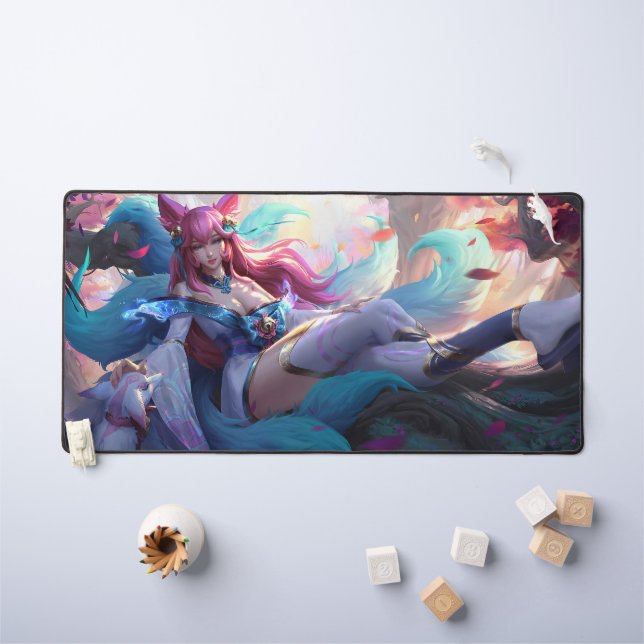 Nine Tail Fox Deskmat | Customisable Desk Mat (Kids Table)