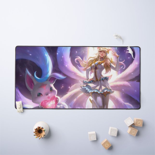 Nine Tail Fox Deskmat | Customisable Desk Mat (Kids Table)